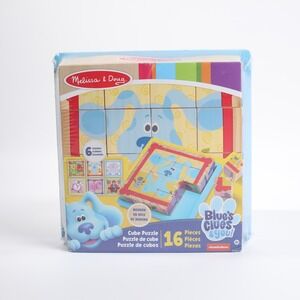 Melissa & Doug Blue's Clues & You Wooden Cube Puzzle 16‑Piece 6‑Scene – New